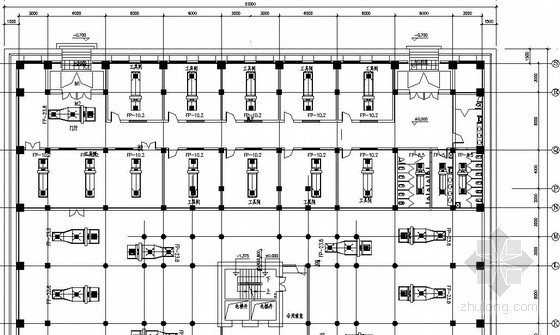 售楼部中央空调图纸资料下载-[北京]大空间办公楼中央空调系统设计图纸