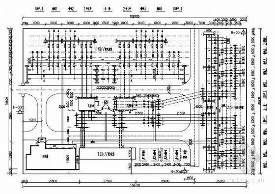 110KV变电站总布置图资料下载-110kV变电站初步设计电气施工图