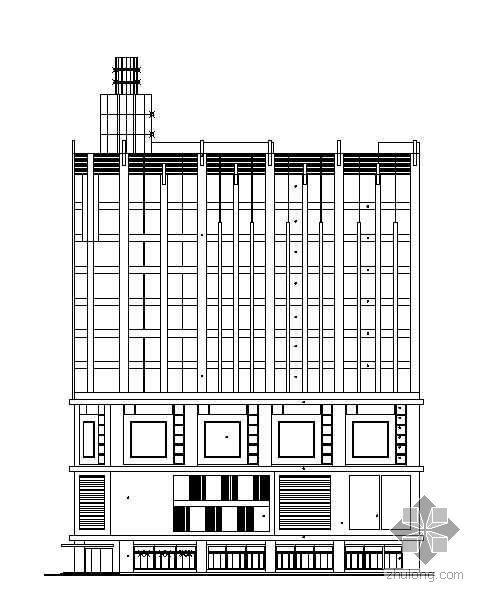 二层综合楼建筑CAD资料下载-东北某十二层商场宾馆综合楼建筑施工图