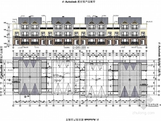 湖南省三层建筑图框架结构资料下载-[别墅]三层异形柱框架结构图（含建筑图）