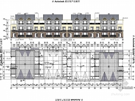 异形多层建筑资料下载-[别墅]三层异形柱框架结构图（含建筑图）