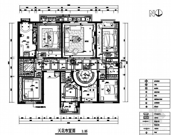 上海豪华别墅平面图资料下载-某别墅空调平面图