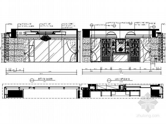 [温州]花园小区现代豪华欧式五居室装修图（含实景）-客厅餐厅立面图