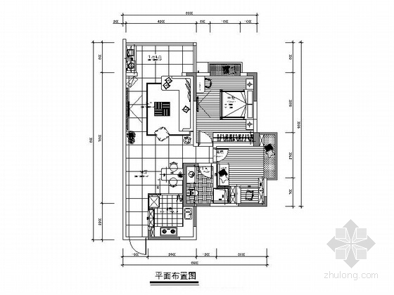 中式茶馆室内装修模型资料下载-[毕业设计]某现代时尚两居室室内装修图（含效果模型）