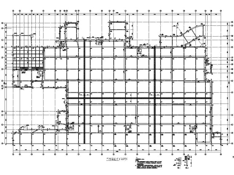 建筑中庭su资料下载-地下两层中庭车库及地上商业楼结构施工图