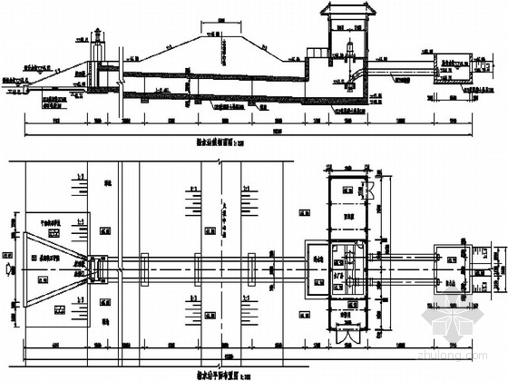 泵站平面剖面资料下载-小型农田水利工程水源典型图设计（泵站 取水井 塘坝）