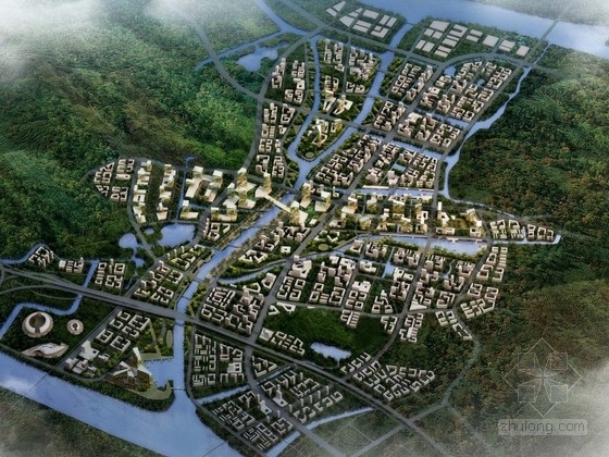龙兴国际生态新城资料下载-[广东]大型生态新城建筑规划设计方案文本