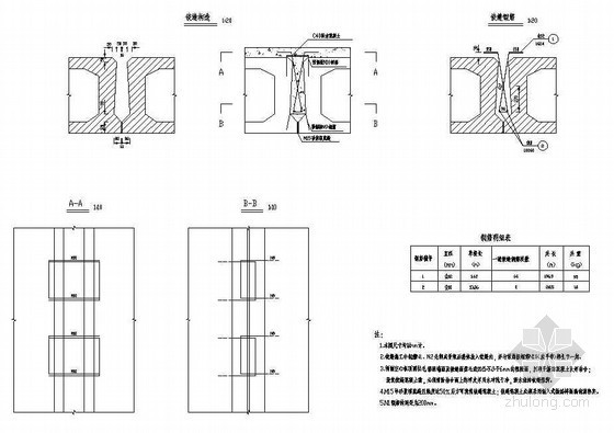 金属板节点详图资料下载-16m后张法预应力混凝土简支板铰缝钢筋构造节点详图设计