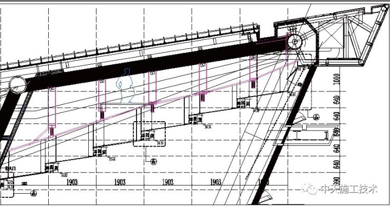 异形屋面结构CAD详图资料下载-苏州工业园区体育中心异形屋面吊顶装饰施工技术