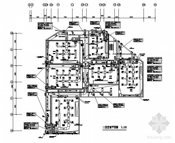 电影院卫生间cad图资料下载-北京某电影院空调图