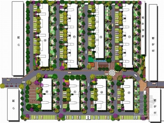 住宅区园林绿绿化资料下载-[河南]精美现代自然生态住宅区景观规划设计方案