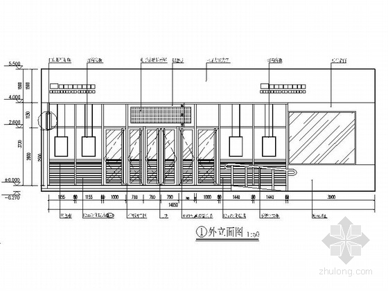 [北京]国际化控股综合金融服务机构支行装修施工图外观立面图 