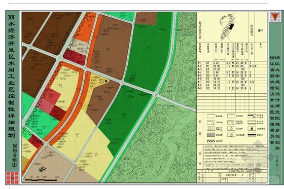 [浙江丽水]水阁某工业园控制性规划文本及CAD方案-规划分则图