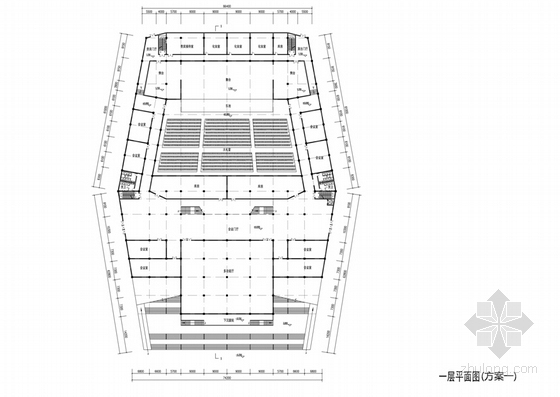 [四川]新城区文化综合体建筑规划设计方案文本-知名地产区文化综合体各层平面图