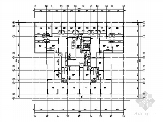 [湖南]25层现代风格商住两用住宅建筑施工图（知名设计院 2015年）-25层现代风格商住两用住宅建筑平面图