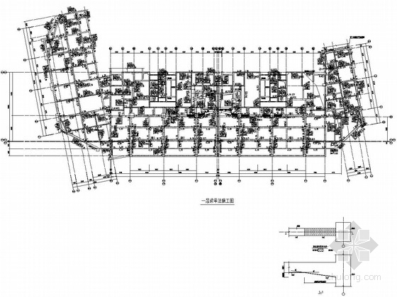 [四川]地上32层部分框支抗震墙结构商住楼结构施工图（地上部分 含转换层）-一层梁平法施工图 