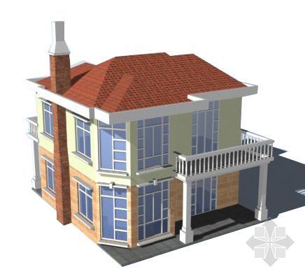 小型双层建筑资料下载-双层别墅