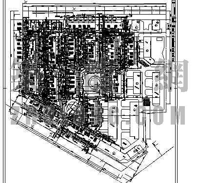 cad室外家具平面图资料下载-某小区室外给排水总平面图