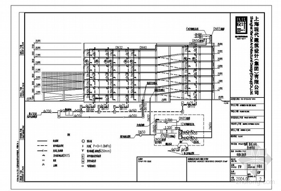 住宅卫生间给排水系统图资料下载-上海某烟草公司室内车库给排水系统图
