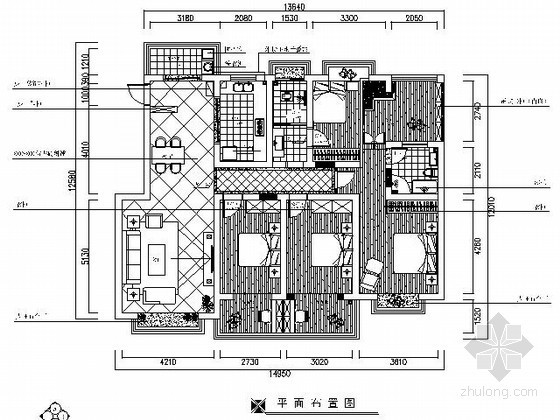 现代装修四室两厅资料下载-四室两厅现代居室装修图（含效果）