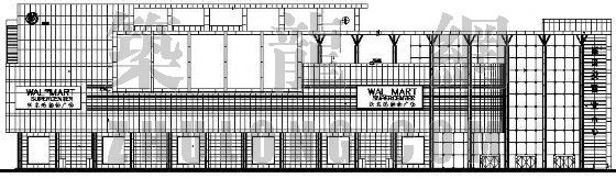 隐框幕墙转角资料下载-某地沃尔玛商场建筑施工图