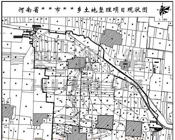 上海土地控制规划图资料下载-冀屯土地整理现状、规划图