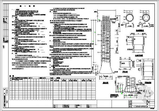 桩护臂加筋几截面大样资料下载-广东某院人工挖孔桩大样及桩表