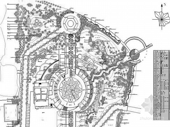 广场种植设计平面图资料下载-某地文化广场种植设计施工图