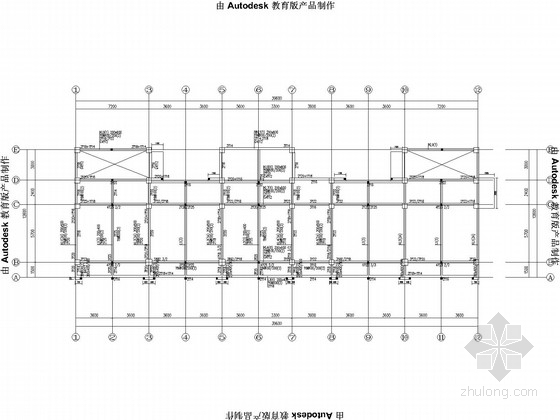 中学宿舍楼施工图资料下载-4层框架中学宿舍楼结构施工图