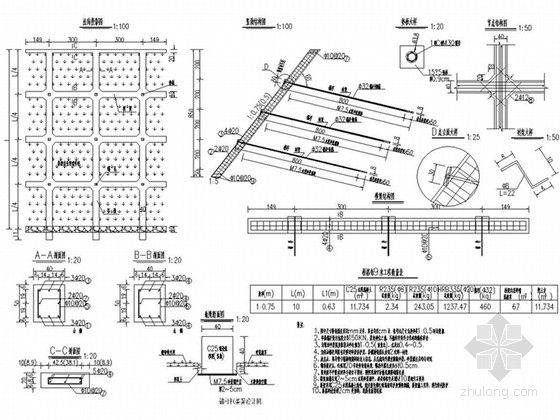 仰斜式挡土墙大样cad资料下载-仰斜式挡土墙和锚杆框架梁