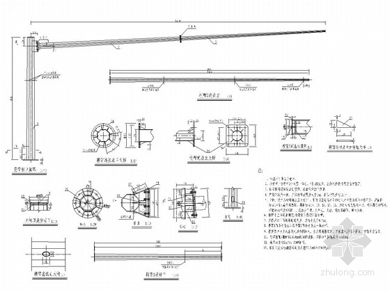 单柱式标志设计资料下载-50m宽城市主干路维修交通工程全套施工图（14张）