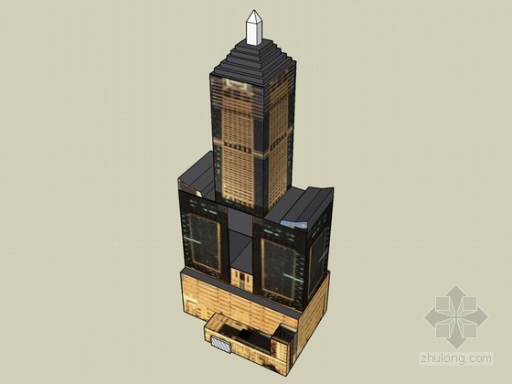 商业大楼SU模型资料下载-商业大楼SketchUp模型下载