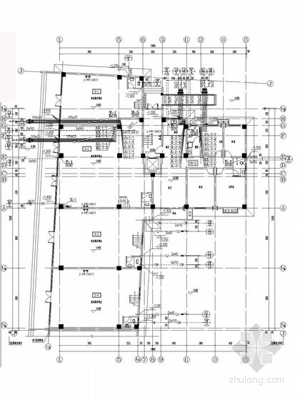 [福建]多层住宅楼建筑给排水施工图-一层给排水平面图 