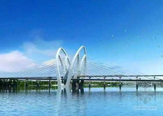 跨河大桥方案设计三维动画展示7分钟（9种方案）