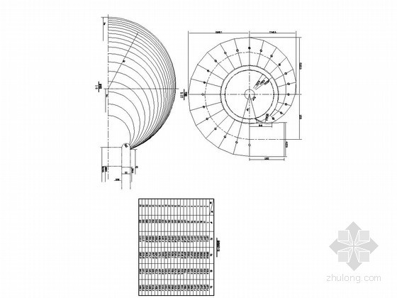混凝土蜗壳计算资料下载-蜗壳单线图
