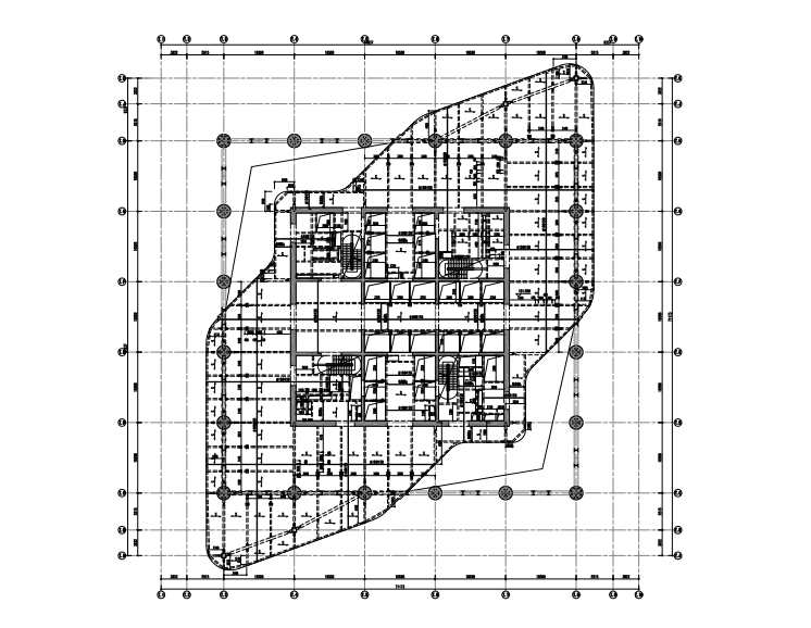 广西超高层核心筒施工图资料下载-郑州|64层框筒-环带桁架结构广场结构施工图