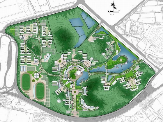 东莞新区城市规划资料下载-[东莞]某大学新区总体规划方案