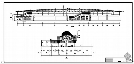 火车站月台钢结构施工图资料下载-某火车站中间站台钢结构雨棚设计图