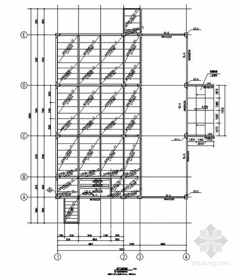 济南钢结构办公楼资料下载-[济南]钢结构办公楼改造结构施工图（五层 含建筑施工图）