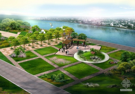 芝加哥滨河大道景观资料下载-某滨河公园景观设计文本