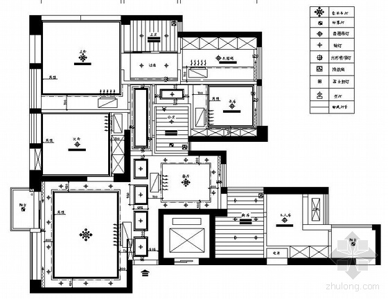 室内两室两厅设计装修方案资料下载-某两室两厅户型装修电气图纸