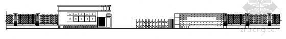 小区围墙景观施工图资料下载-小区门卫和围墙施工图