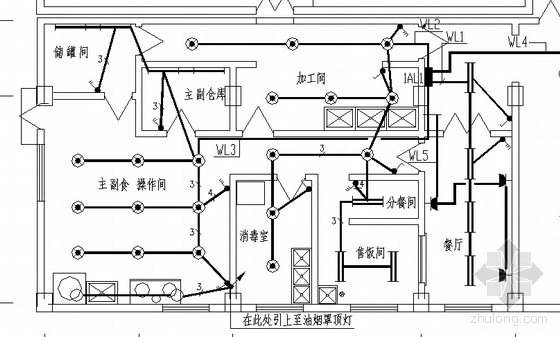 中学食堂电气施工图资料下载-某中学食堂电气图