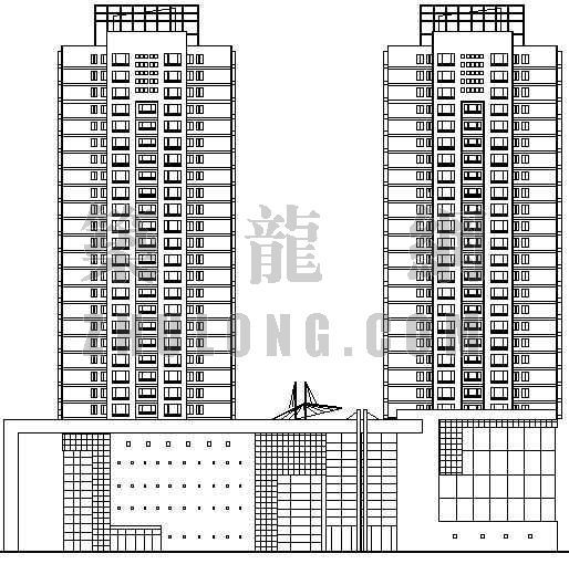 高层办公综合楼建筑设计资料下载-某高层办公综合楼建筑设计方案