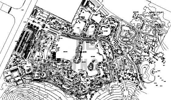 村镇规划设计总图资料下载-公园规划总图