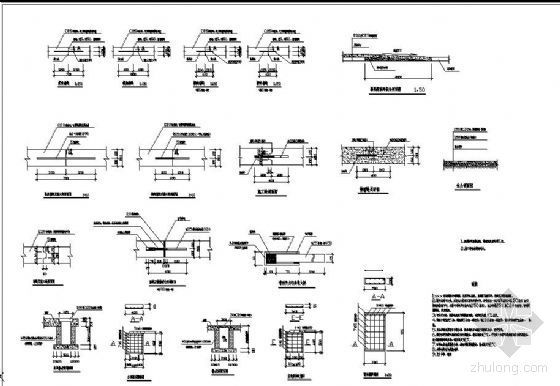 施工缝缩缝cad图资料下载-结构伸缩缝施工缝详图