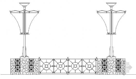 灯柱CAD详图资料下载-水岸特色灯柱详图