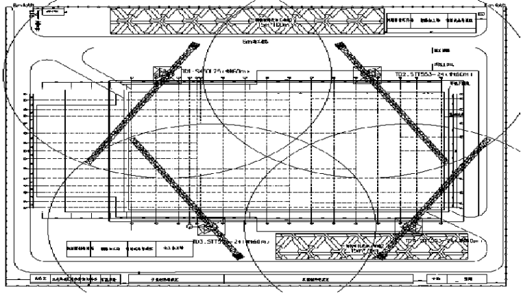 35m钢桁架图纸资料下载-甘肃文化艺术中心场馆钢桁架专项施工方案（四层钢框架支撑+钢砼框剪结构）