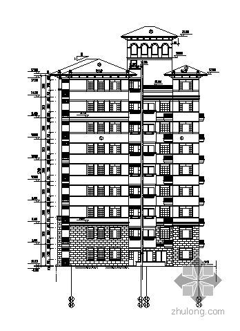 广州星河湾某九层4、8号住宅楼建筑方案图-2