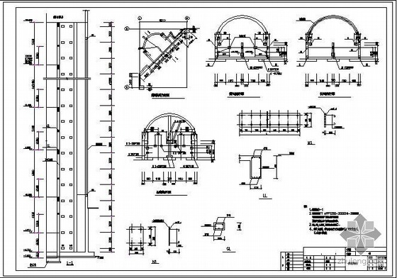 电梯井配筋图资料下载-淄博某广场观景电梯井道施工图